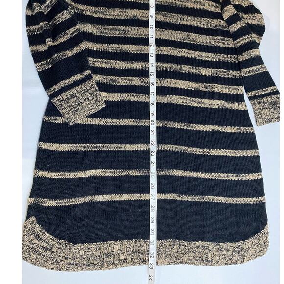 DH Derek Heart Women's Sweater Striped Black/Gray Size 2X - Picture 2 of 3